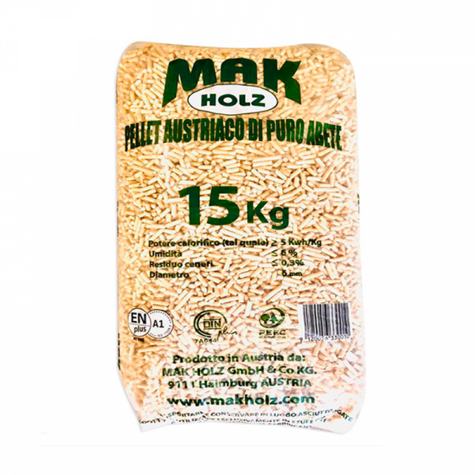 Bancale Pellet Makholz ENplus A1 72 sacchi da 15kg